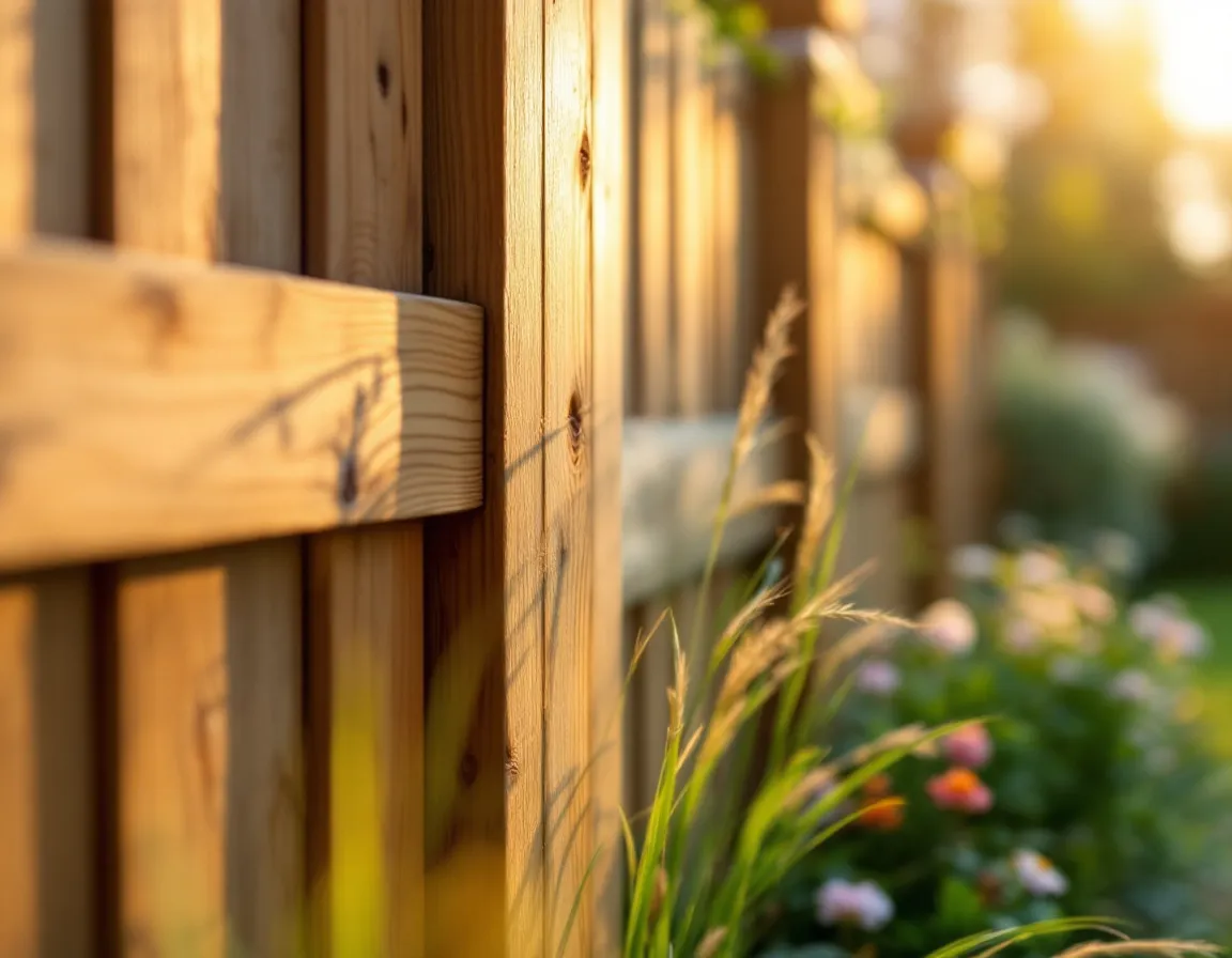 A neat composite garden fence beside a welcoming British home